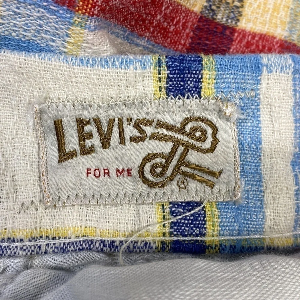 Vintage Levi's For Me Flared Red White Blue Pants 30x30 RARE